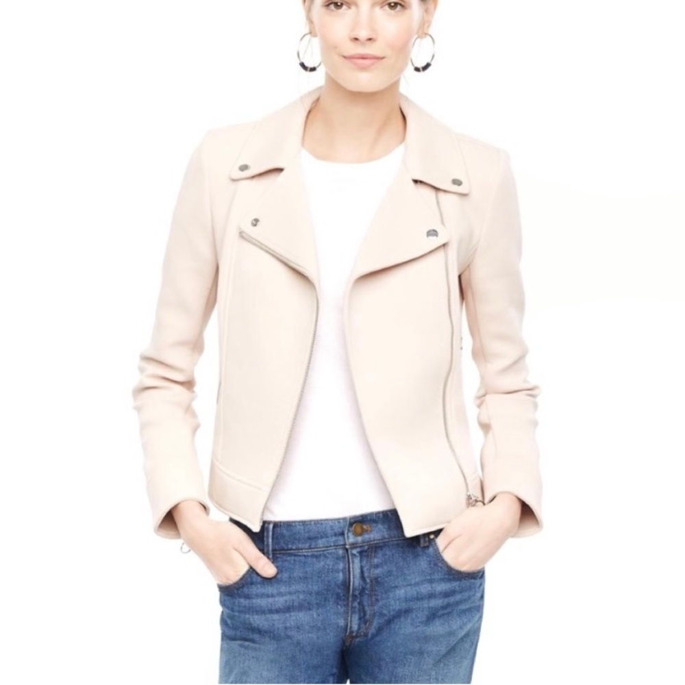 Ann Taylor Knit Twill Moto Jacket